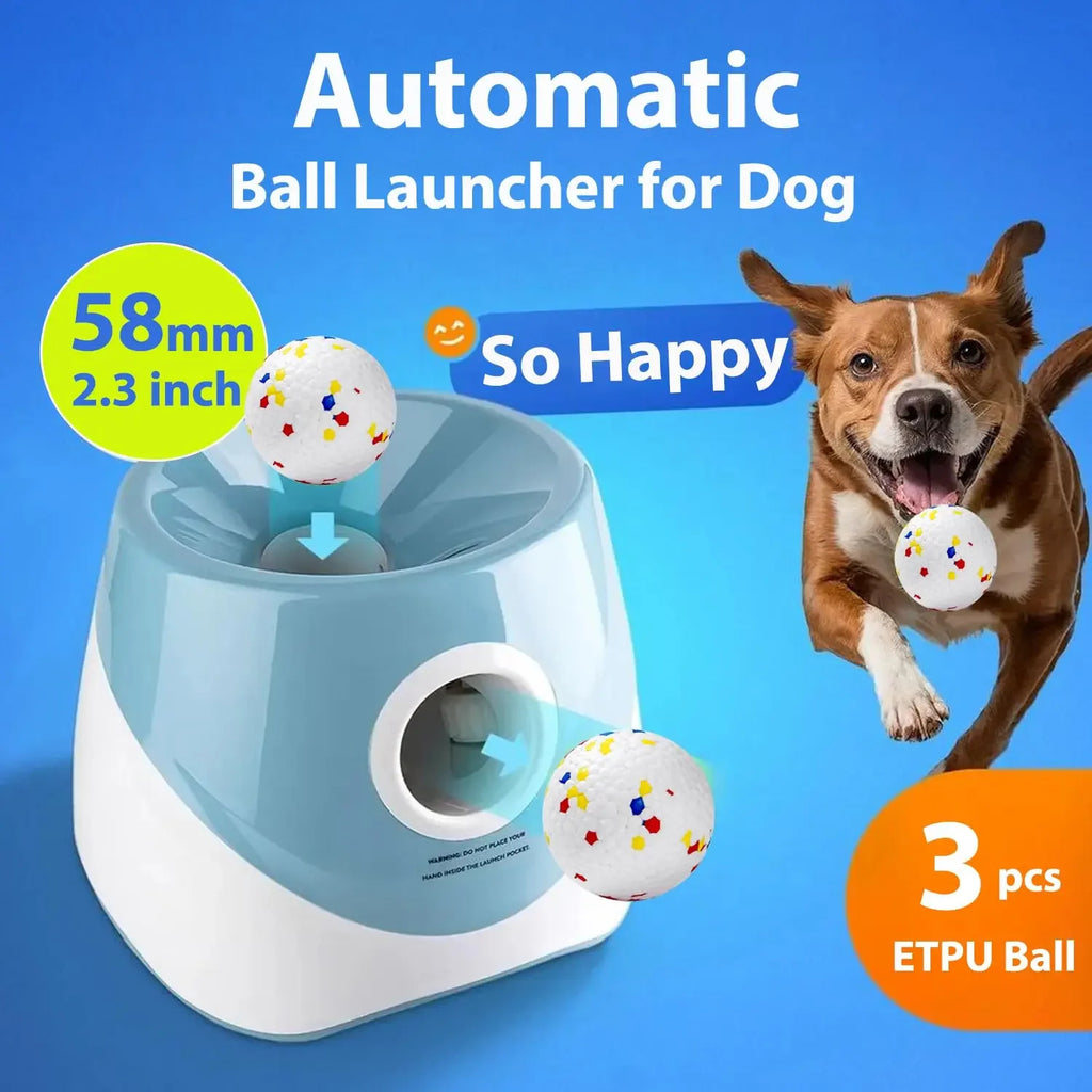 PlayPaws™ Automatic Ball Launcher | Interactive Dog Exercise & Smart Fetch Machine