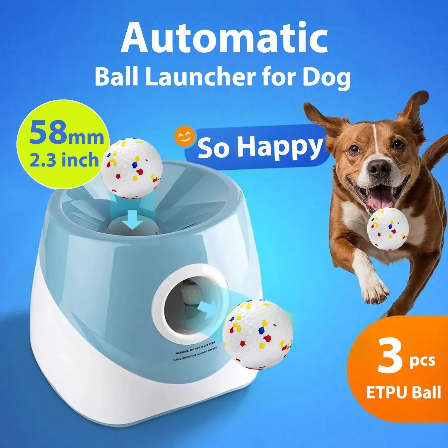 PlayPaws™ Automatic Ball Launcher | Interactive Dog Exercise & Smart Fetch Machine