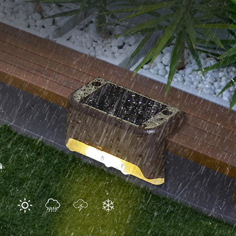 SolarGlow™ Solar Powered LED Step Lights | Outdoor Safety & Landscape Lighting