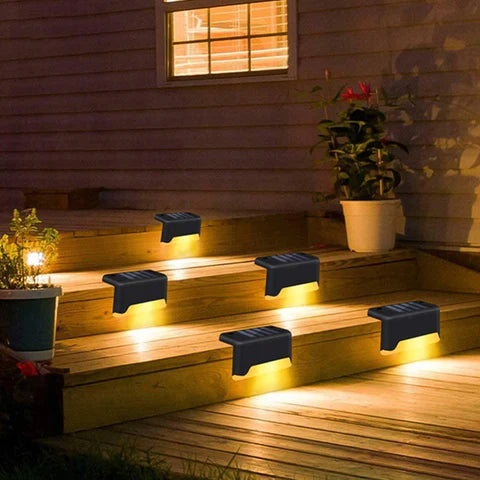 SolarGlow™ Solar Powered LED Step Lights | Outdoor Safety & Landscape Lighting