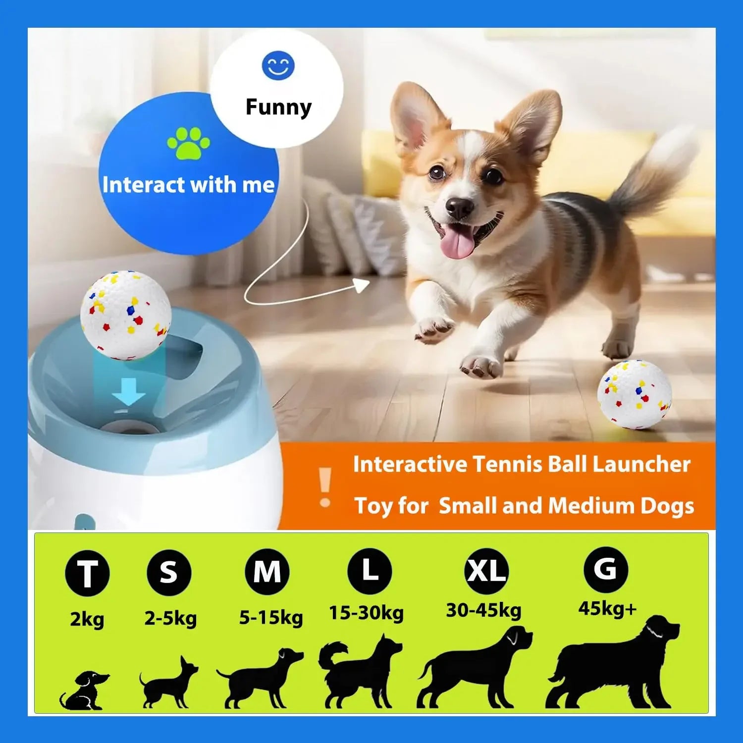 PlayPaws™ Automatic Ball Launcher | Interactive Dog Exercise & Smart Fetch Machine