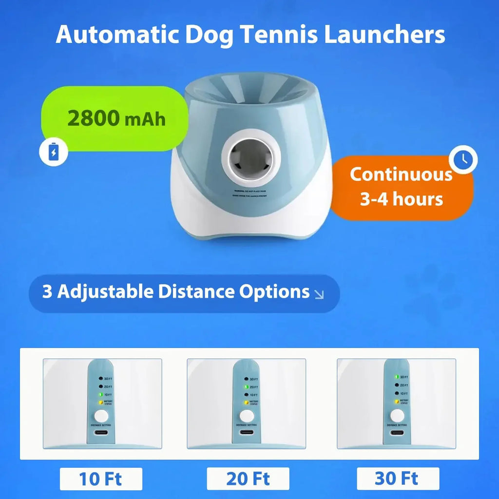 PlayPaws™ Automatic Ball Launcher | Interactive Dog Exercise & Smart Fetch Machine