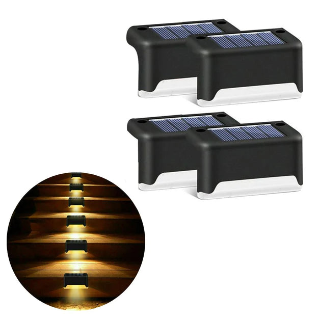 SolarGlow™ Solar Powered LED Step Lights | Outdoor Safety & Landscape Lighting