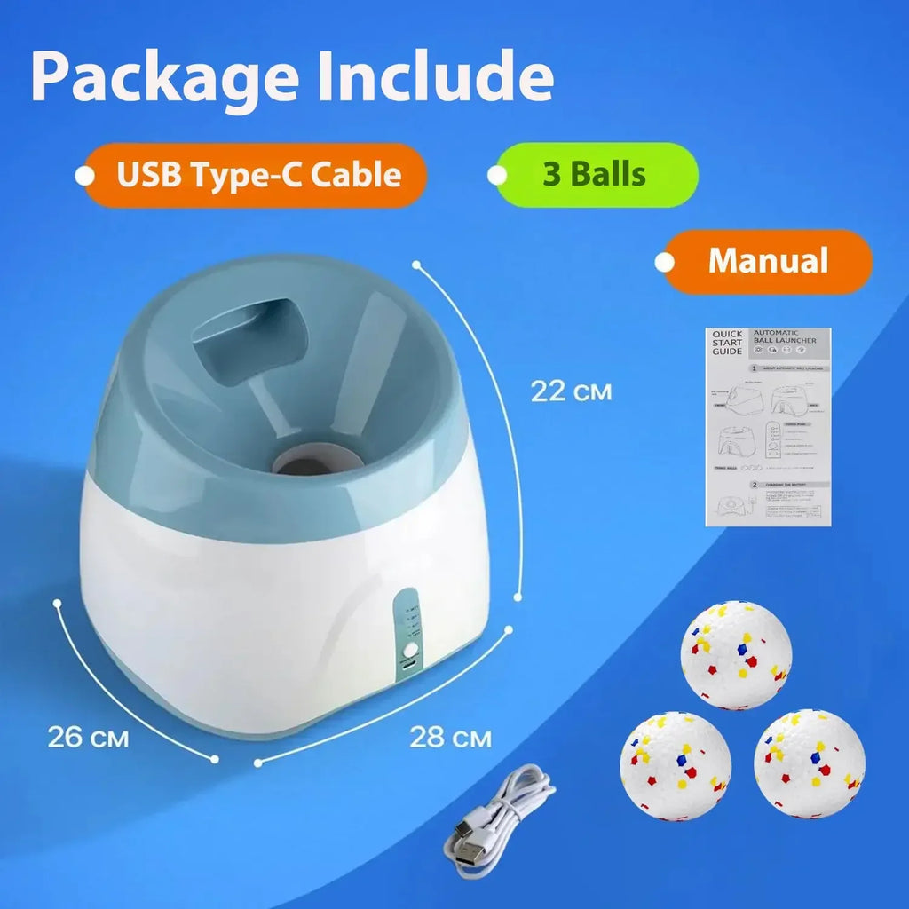 PlayPaws™ Automatic Ball Launcher | Interactive Dog Exercise & Smart Fetch Machine