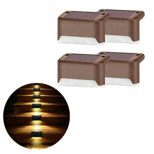SolarGlow™ Solar Powered LED Step Lights | Outdoor Safety & Landscape Lighting